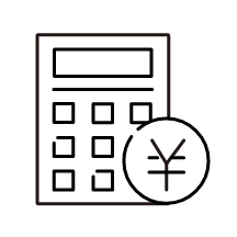 電卓でお金の計算をするイラスト