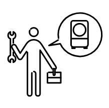 家電を修理する人のイラスト